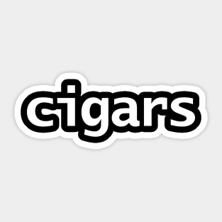 Cigars Minimal Typography White Text Sticker
